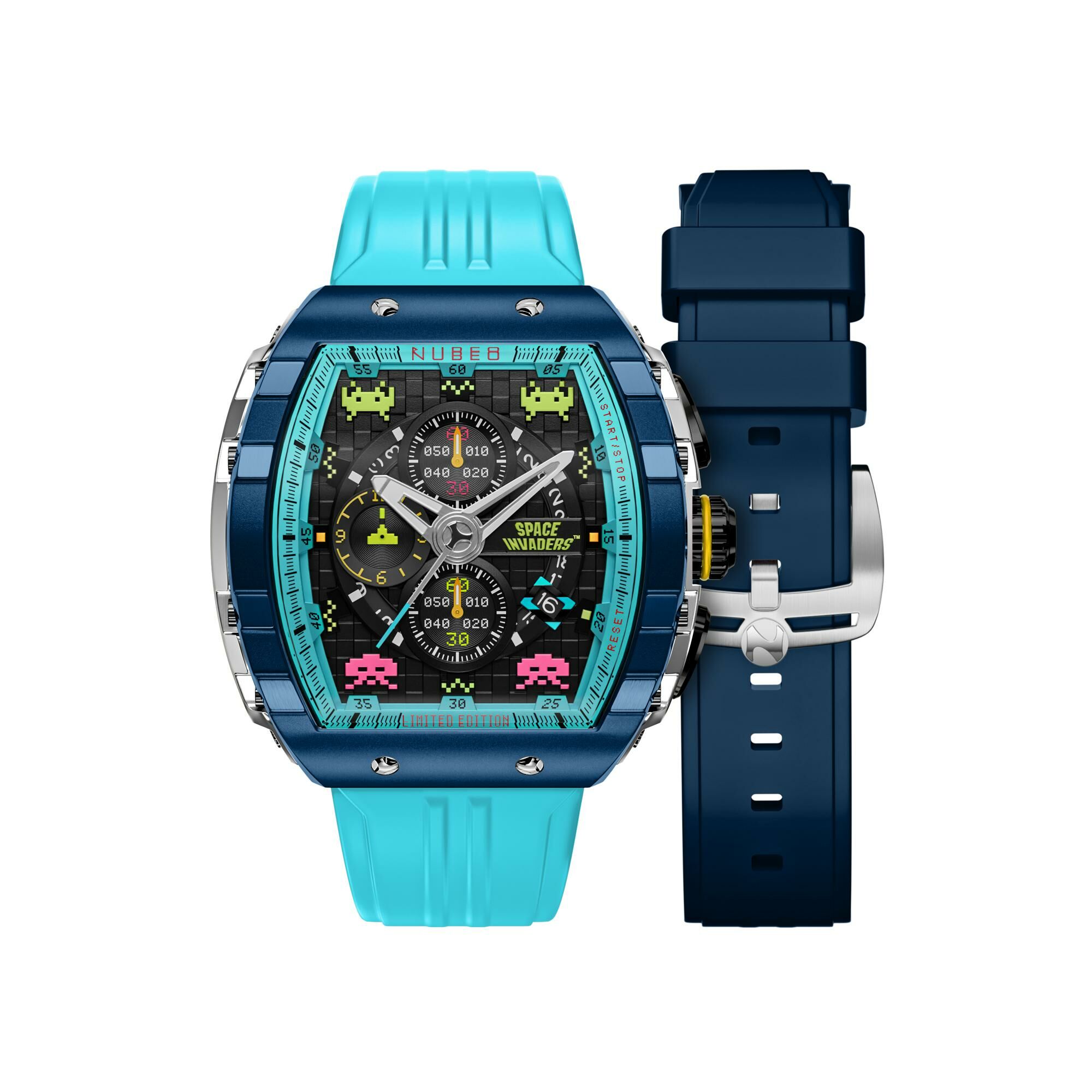 Montre Nubeo Magellan Chronograph Space Invaders Limited Edition NB-6024-SI-0A vue 2