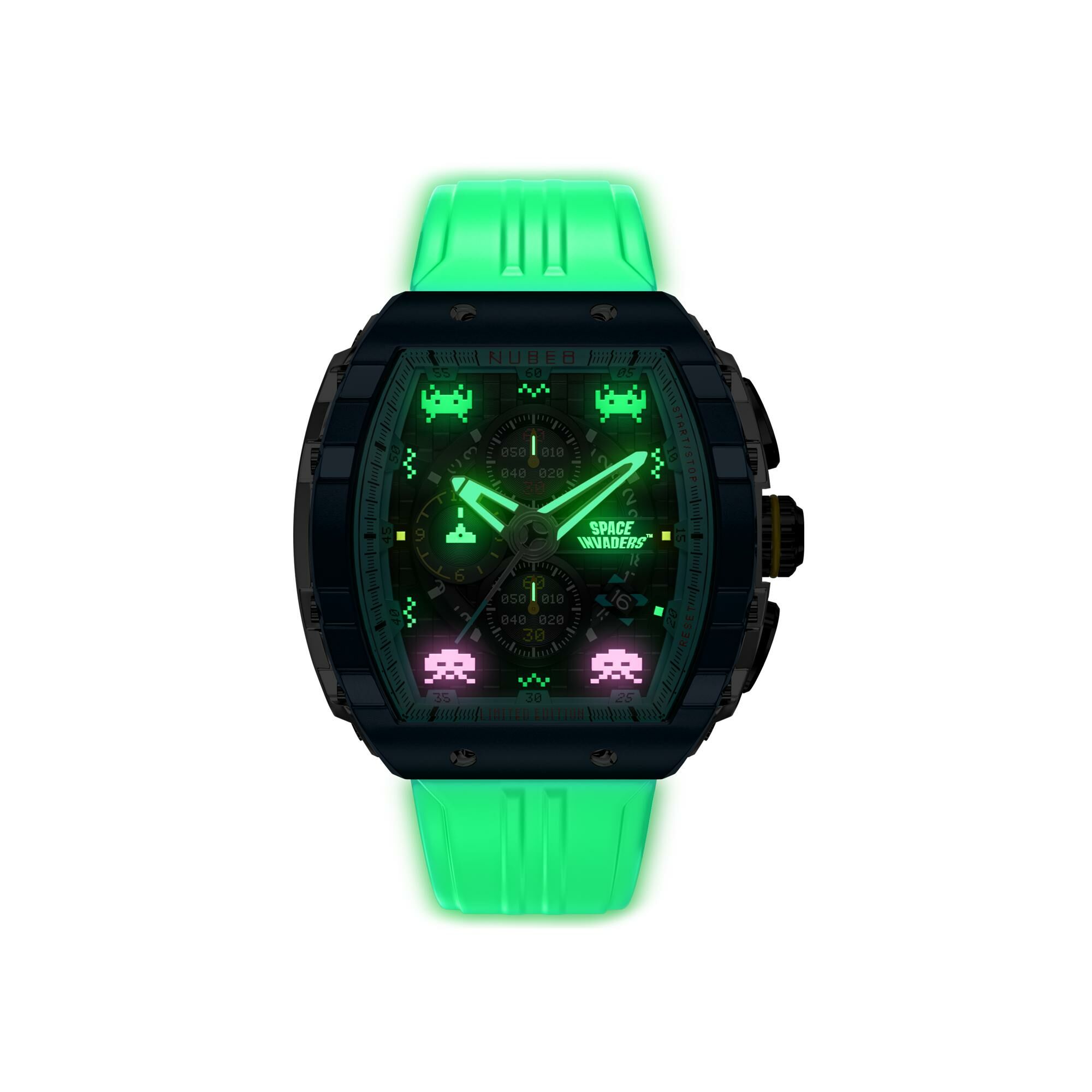 Montre Nubeo Magellan Chronograph Space Invaders Limited Edition NB-6024-SI-0A vue 3