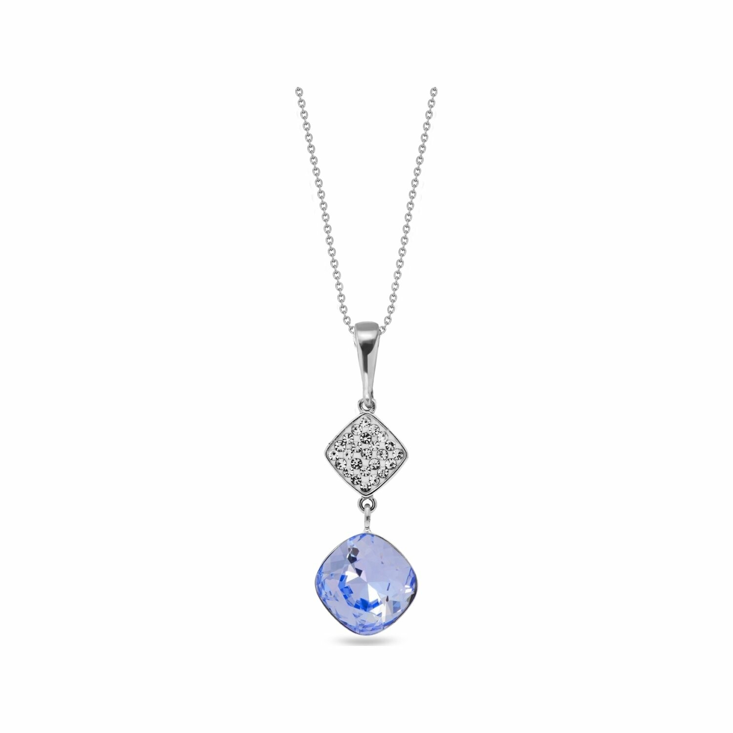 Collier Spark Ravalli en argent plaqué platine et cristaux vue 1