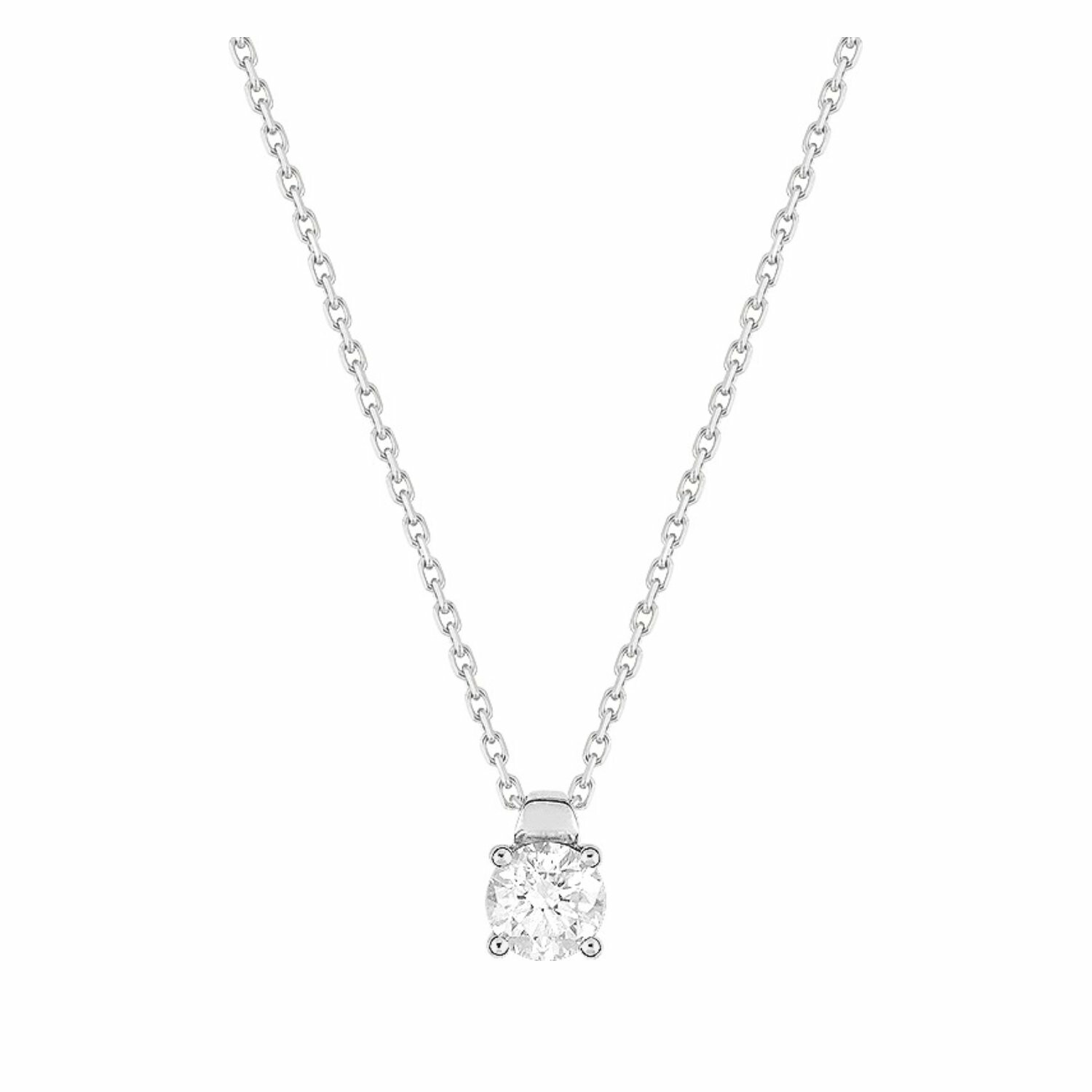Pendentif Or Blanc et Diamant, Bijoux Femme, 1011585