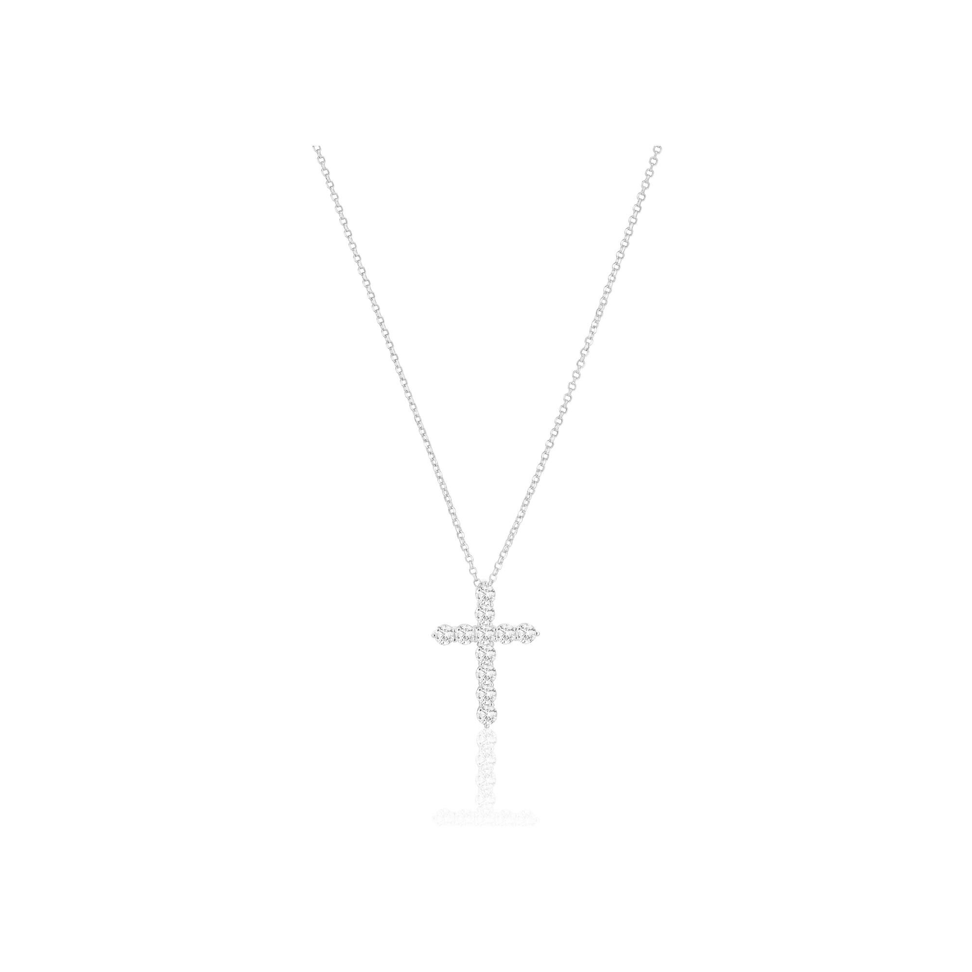 Collier Sif Jakobs Belluno Croce en argent et zircons