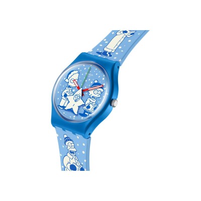 Montre Swatch The Simpsons collection Tidings of Joy vue 2