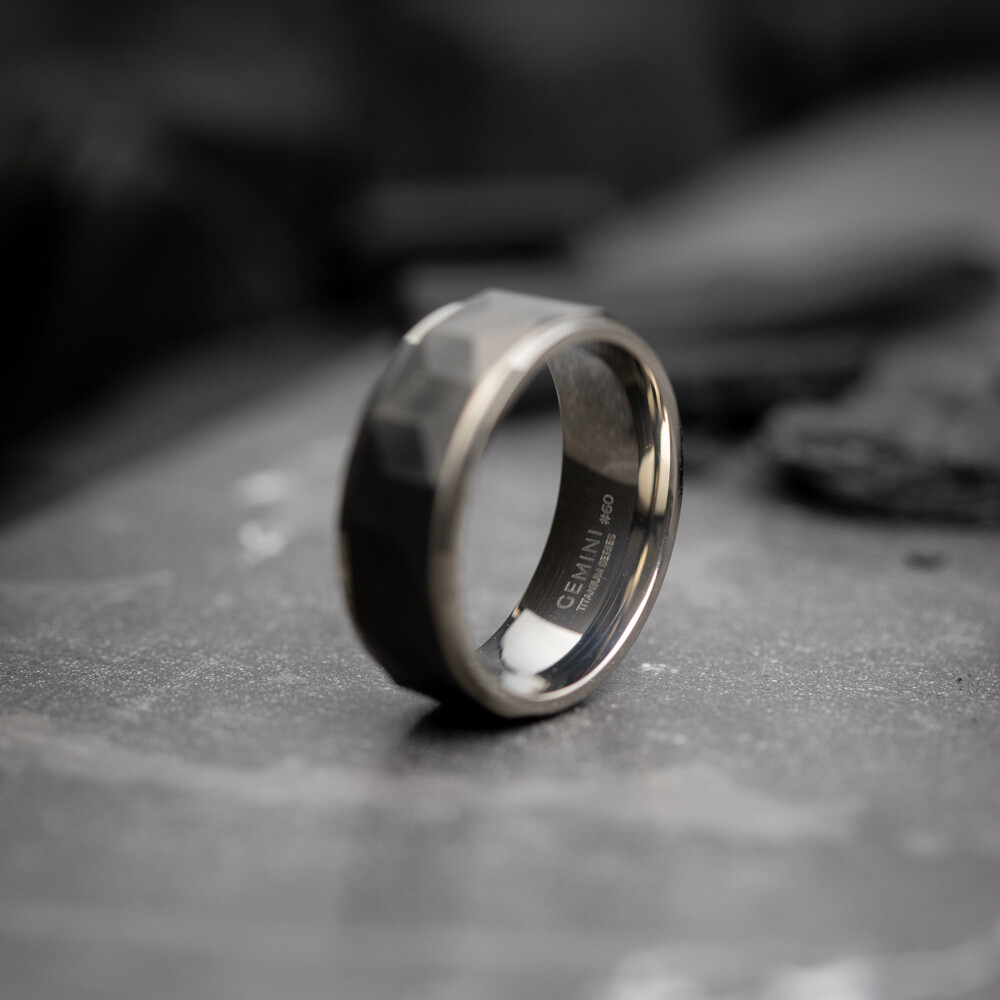 Bague Gemini Classics en titane vue 3