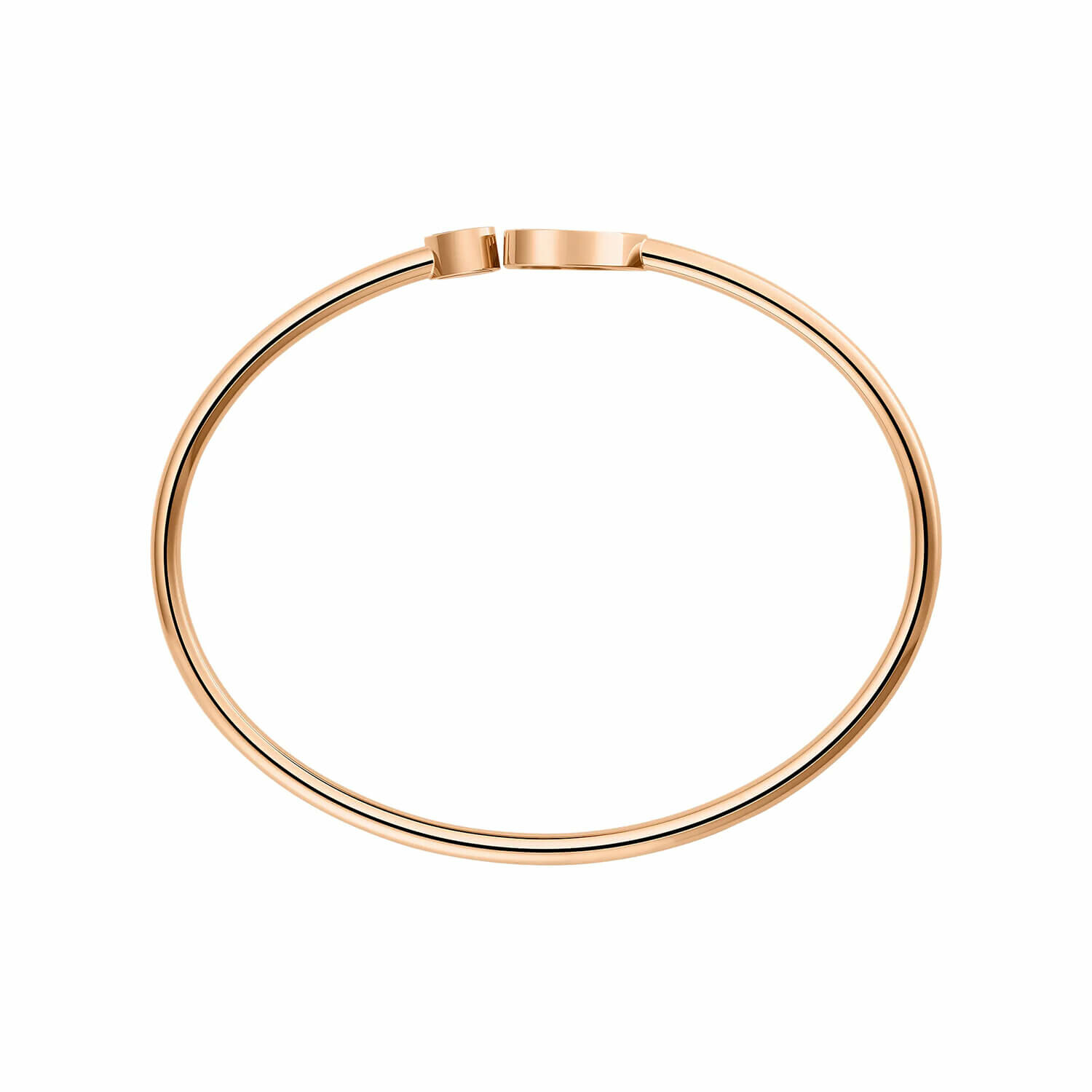 Chopard Happy Hearts Bangle Bracelet, pink gold, diamonds and onyx (M) view 3