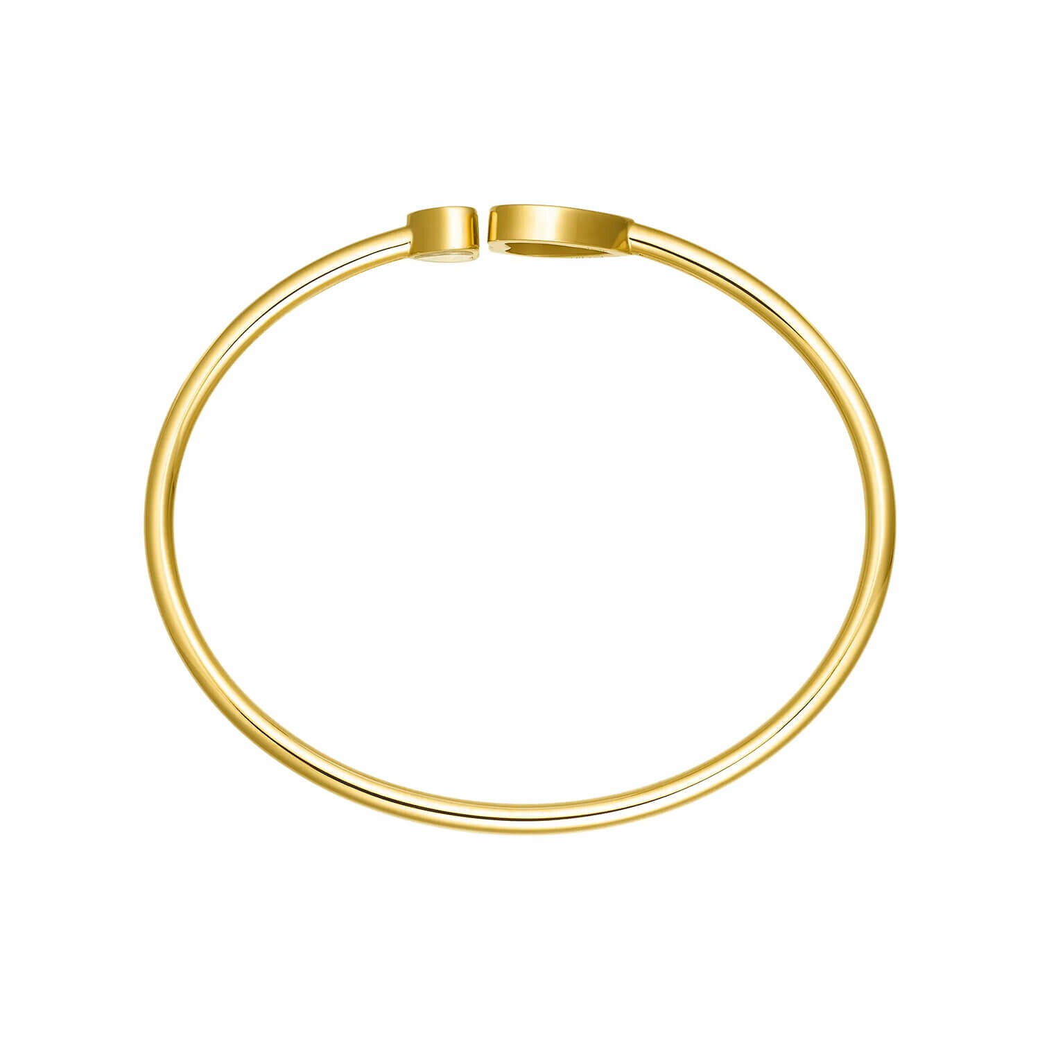 Chopard Happy Hearts Bangle Bracelet, yellow gold and diamonds (M) view 3