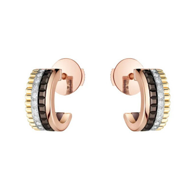 Boucles D'oreilles BOUCHERON AVA En Or Gris Et Diamants - Occasion - Bijou De Luxe