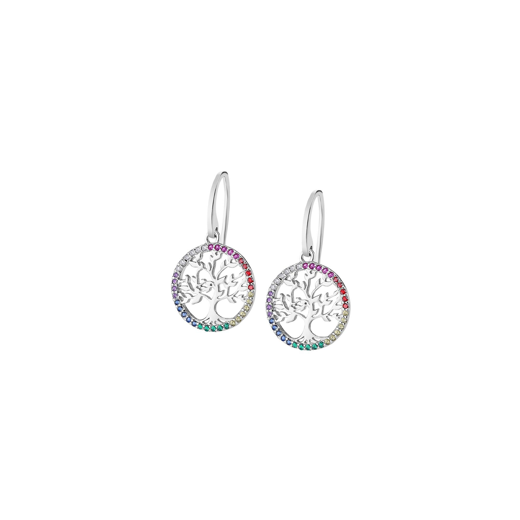 Boucles d'oreilles Lotus Silver Rainbow It Girl en argent
