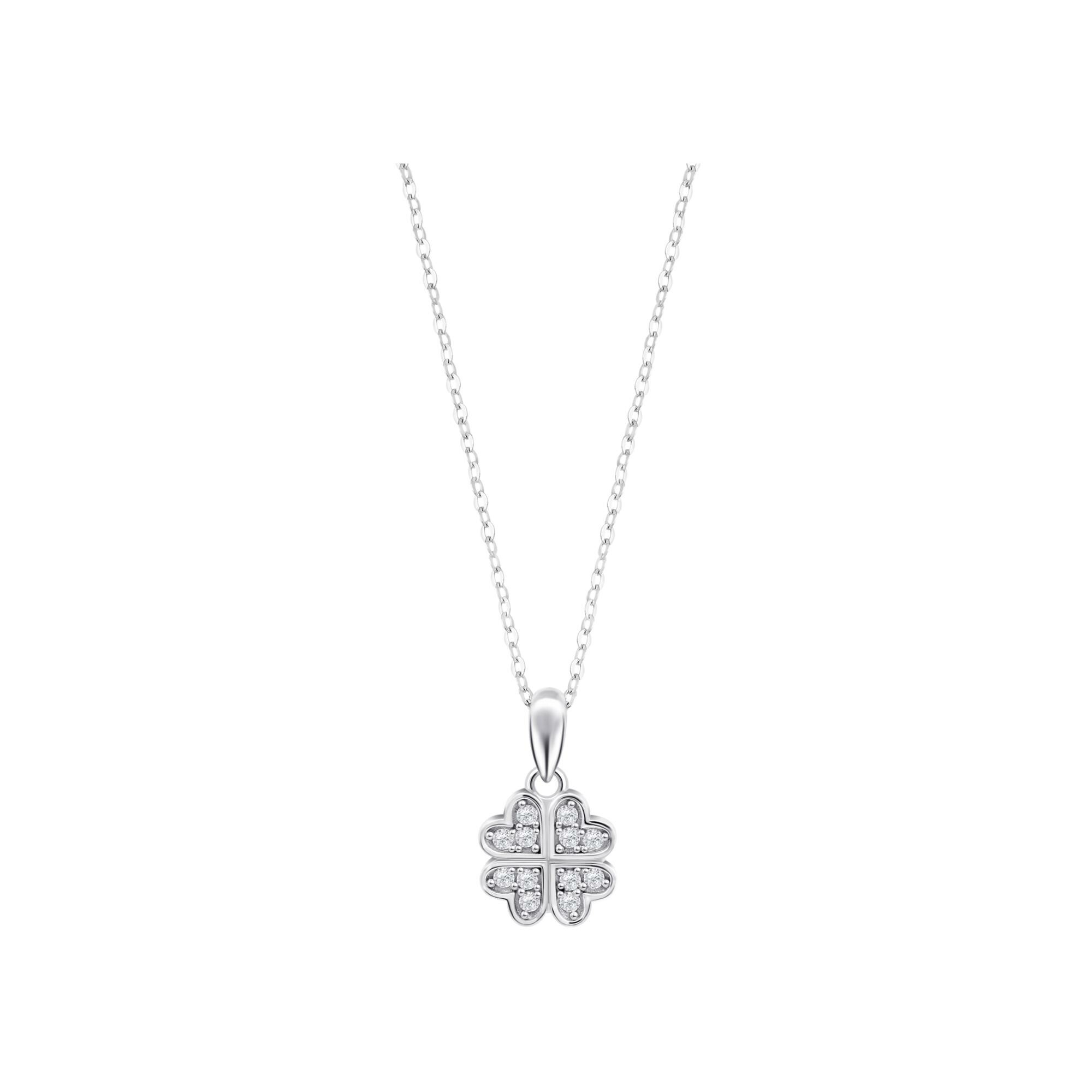 Collier Lotus Silver Mystic Trèfle en argent