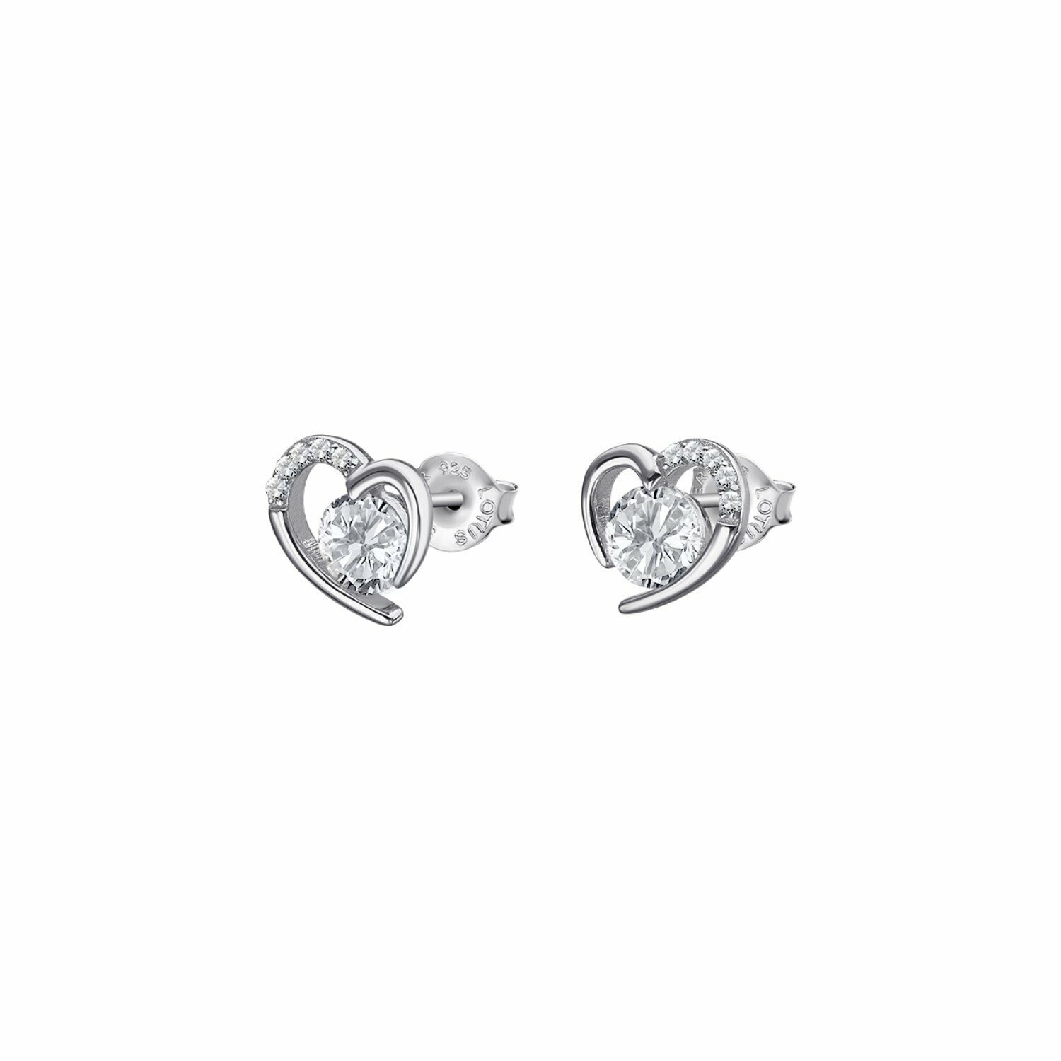 Boucles d'oreilles Lotus Silver Moments Coeur en argent vue 1
