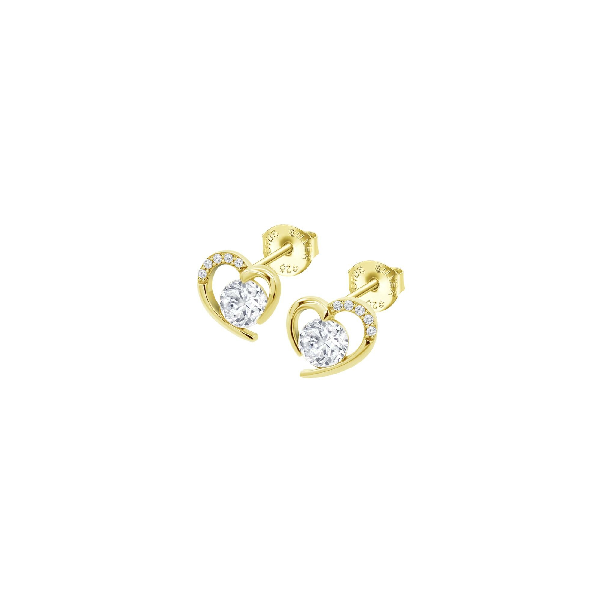 Boucles d'oreilles Lotus Silver Moments Coeur en argent