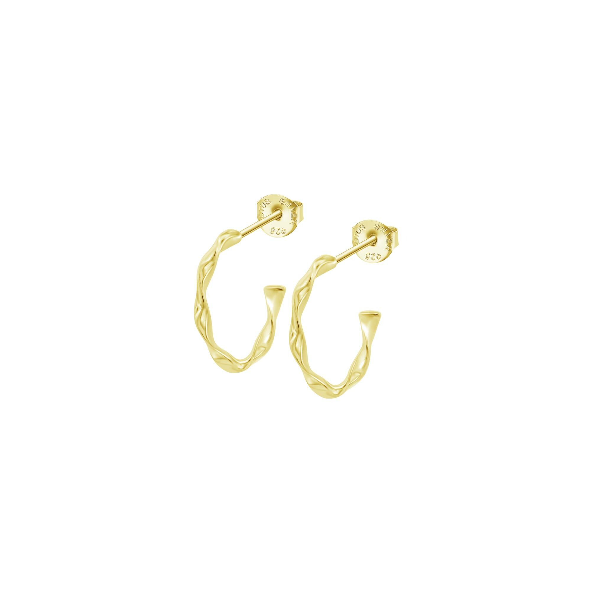 Boucles d'oreilles Lotus Silver Hoops en argent