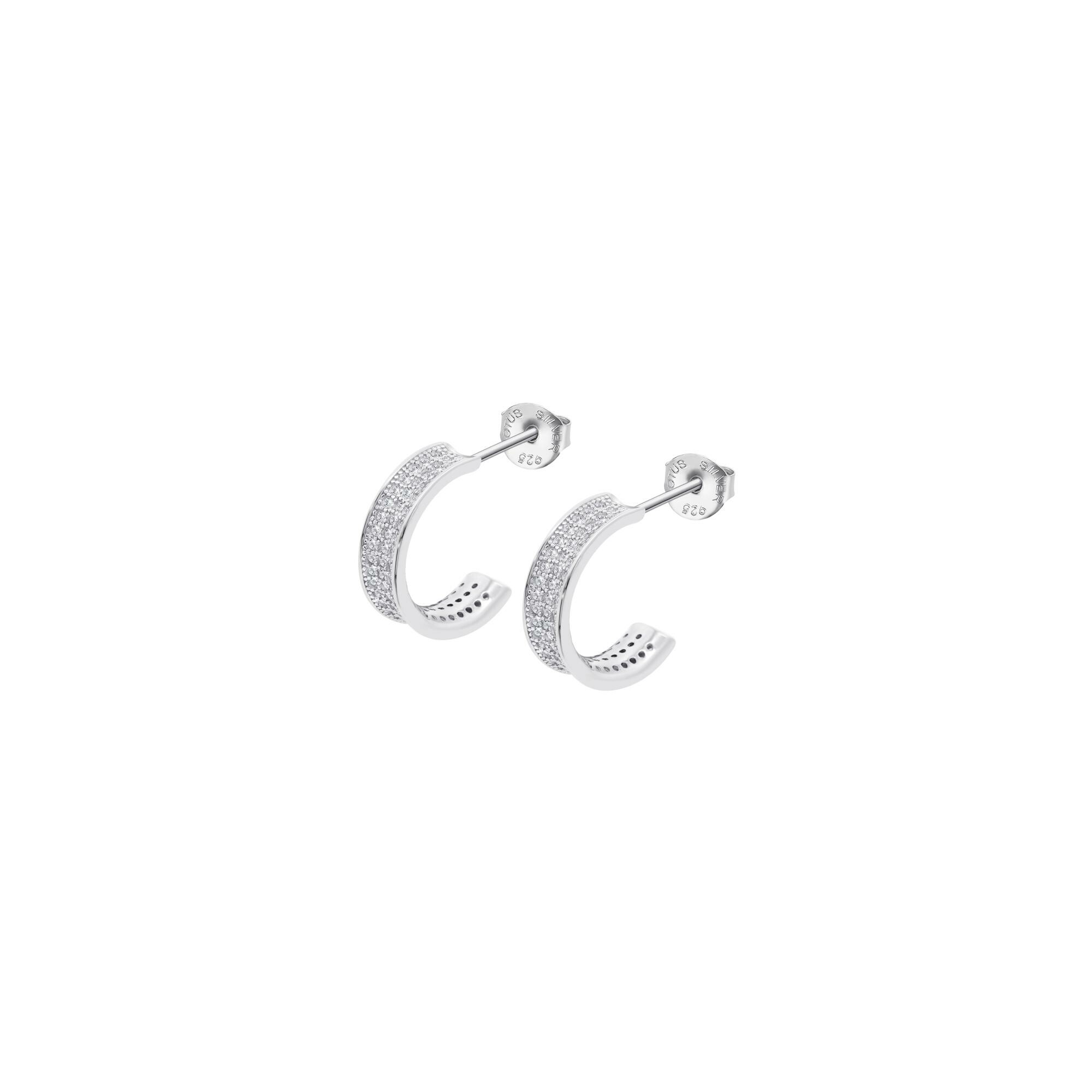 Boucles d'oreilles Lotus Silver Beyond Classics en argent