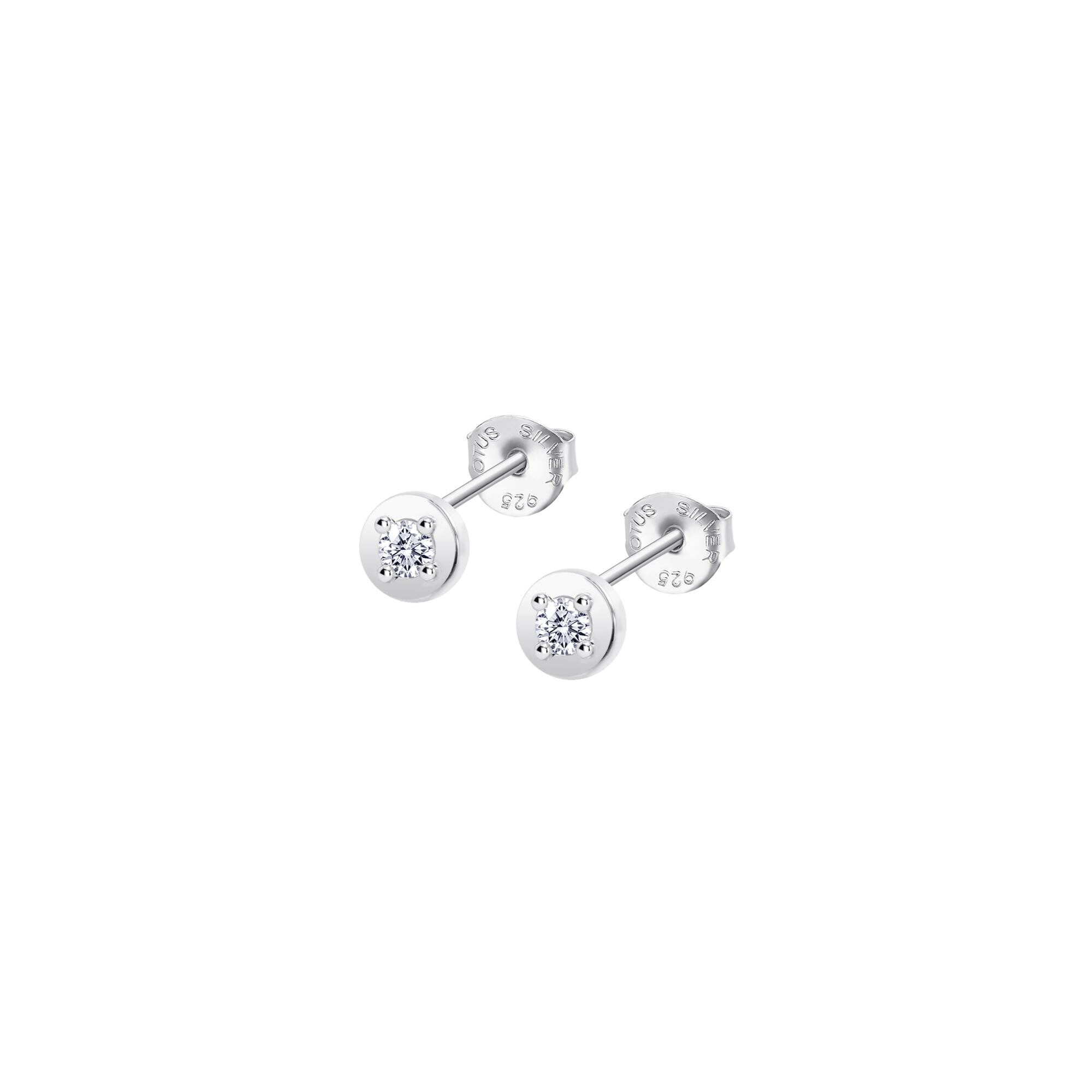 Boucles d'oreilles Lotus Silver Essentials en argent