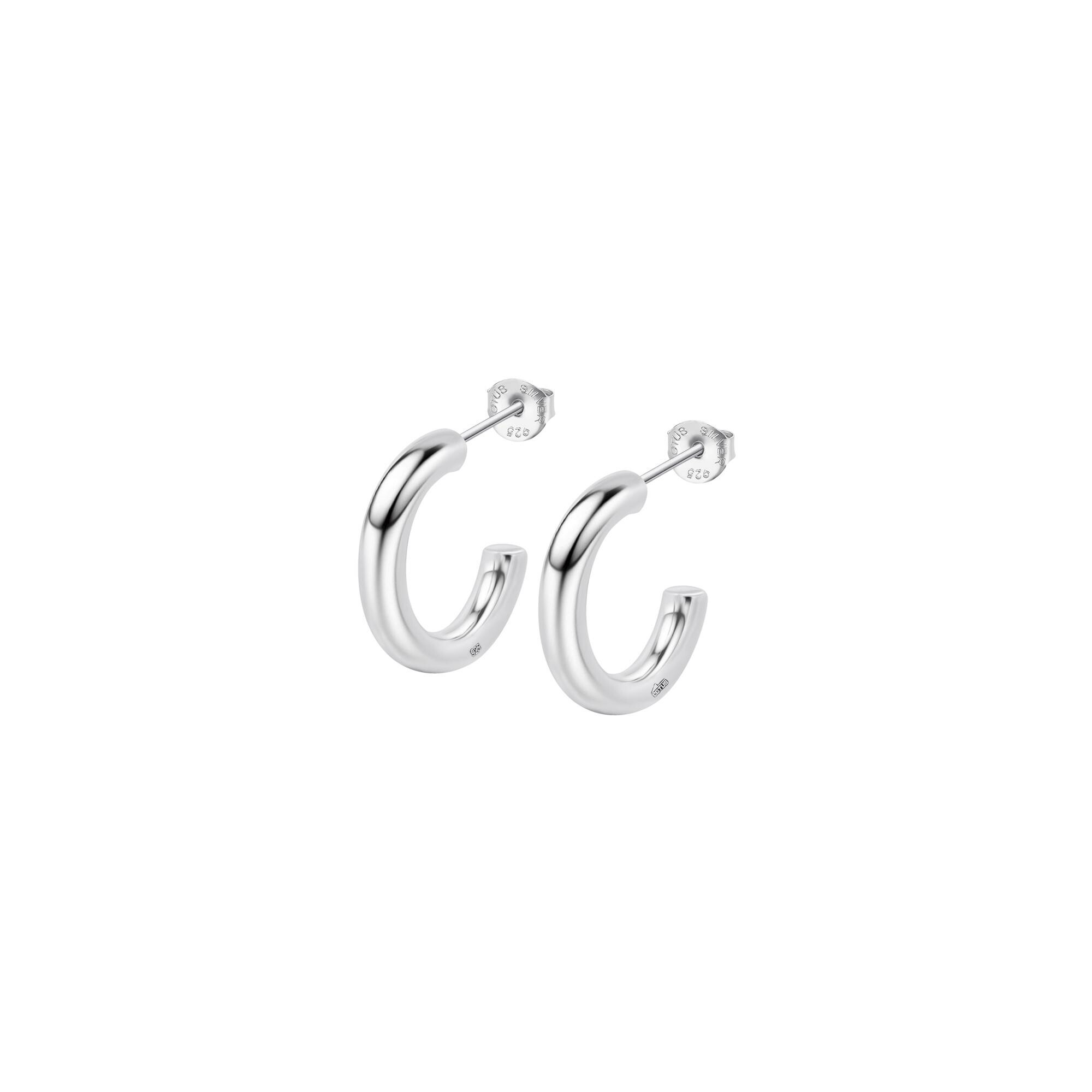 Boucles d'oreilles Lotus Silver Hoops en argent
