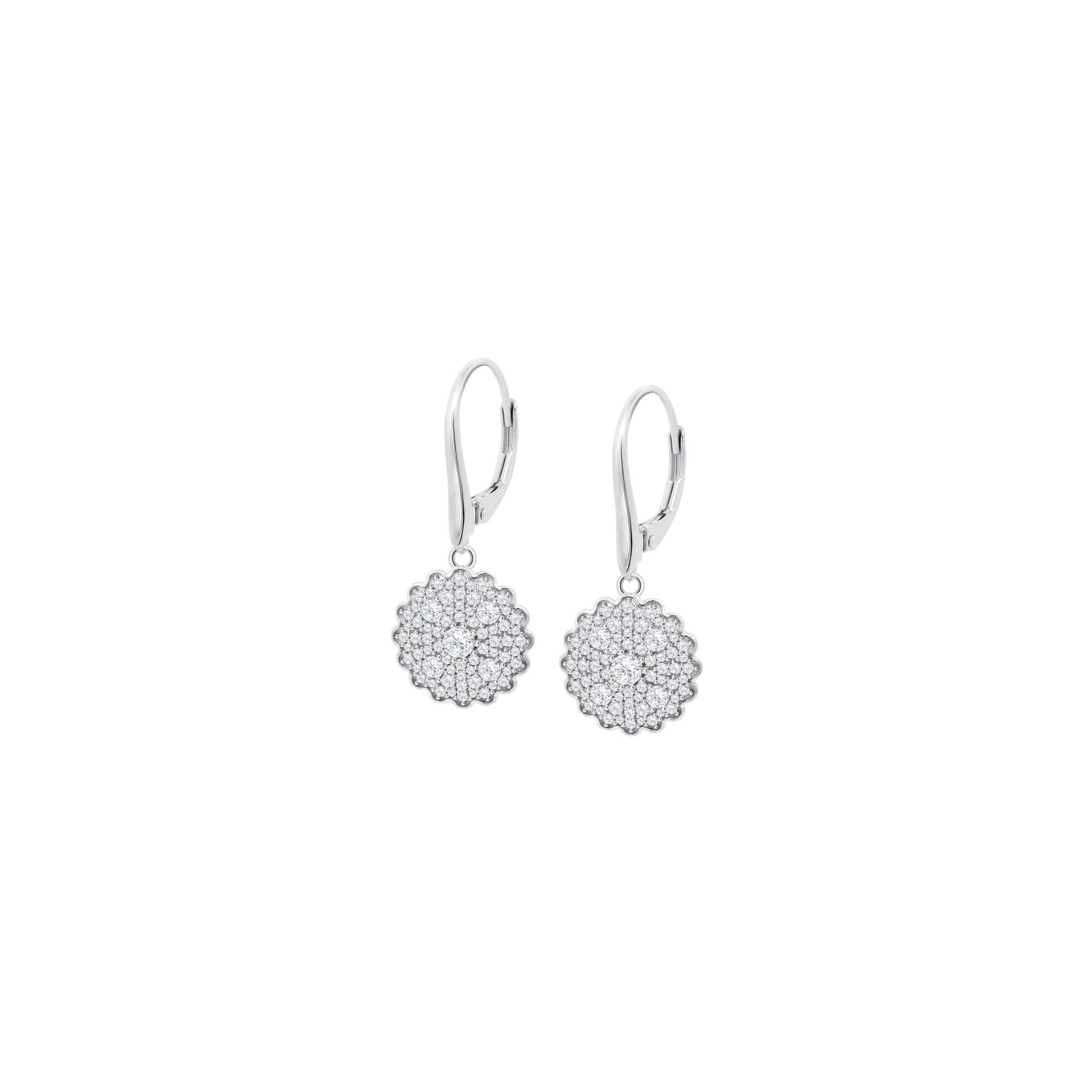 Boucles d'oreilles Lotus Silver Glam en argent