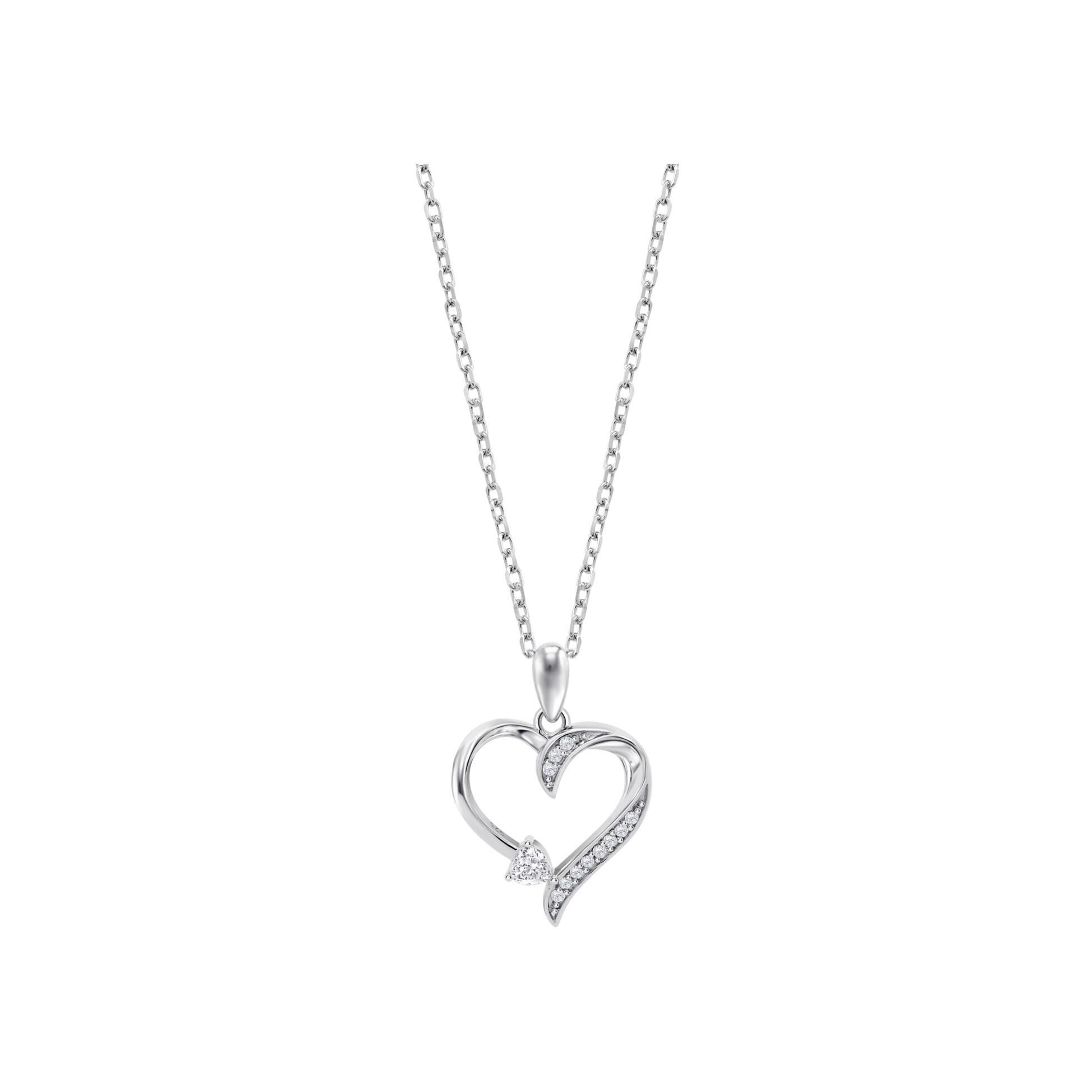 Collier Lotus Silver Moments Coeur en argent vue 1