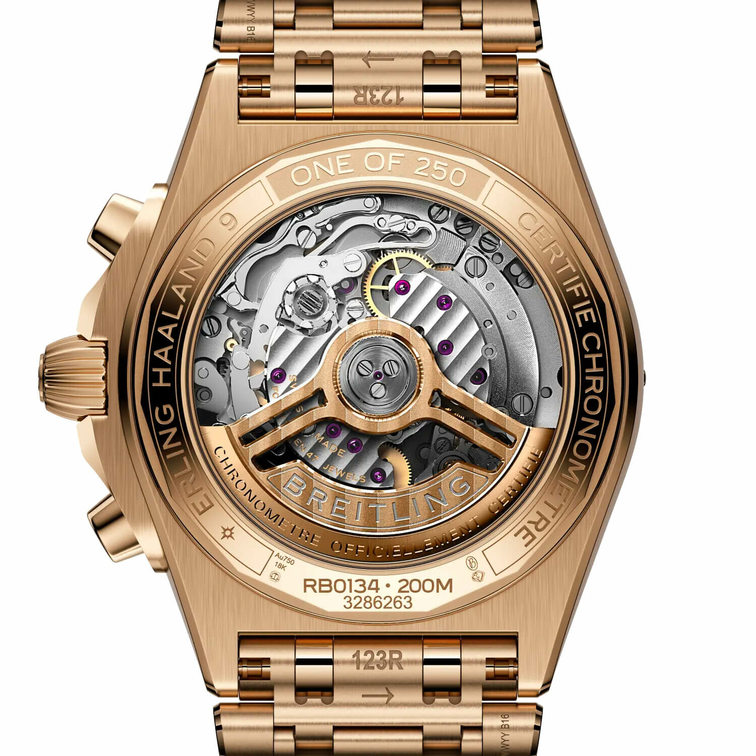 Montre Breitling Chronomat B01 42 Erling Haaland Meteorite Limited Edition vue 3