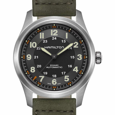 Montre HAMILTON Khaki Field Titanium Noire H70205830 vue 2