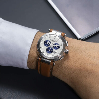 Montre HERBELIN Newport Chronographe 37688A42GD vue 5