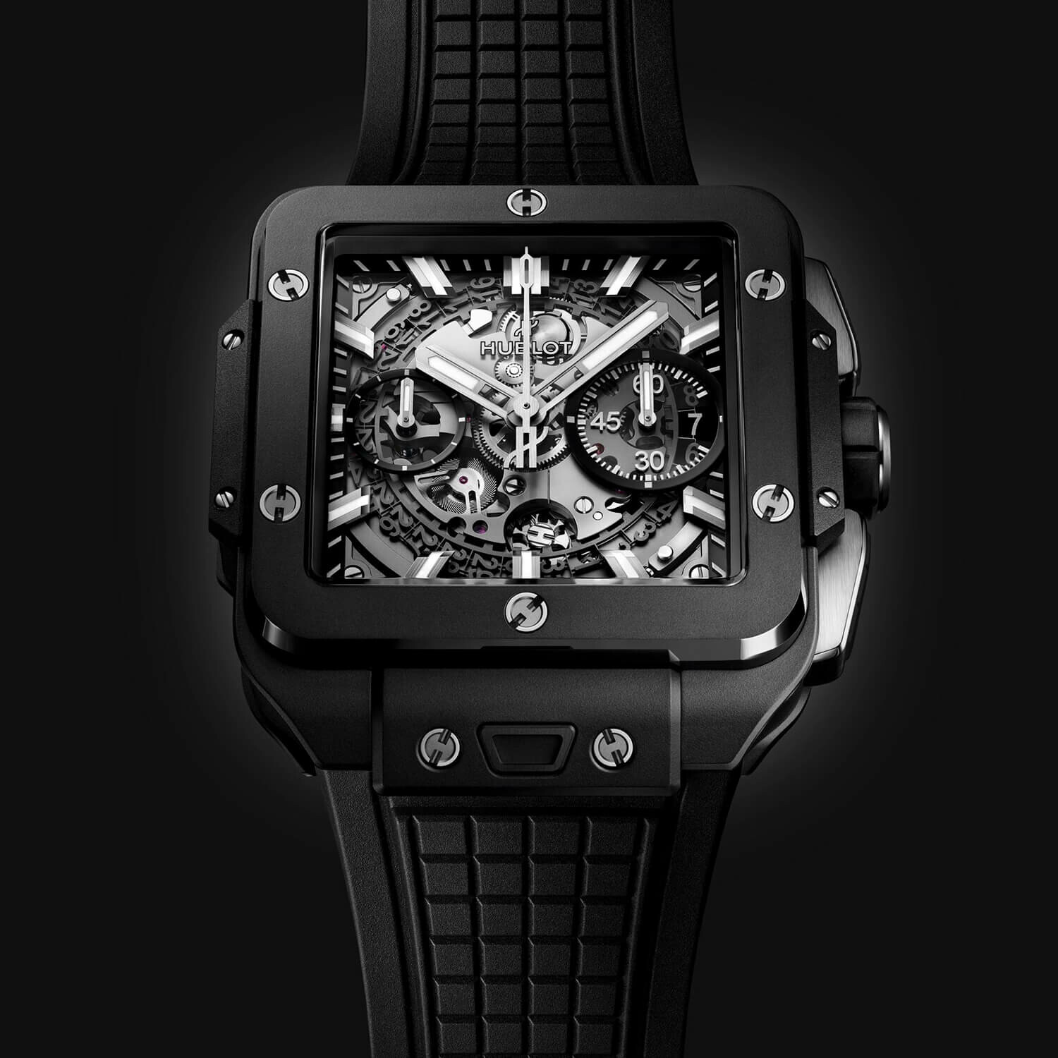 Hublot Square Bang Unico Black Magic automatic 42mm watch view 2