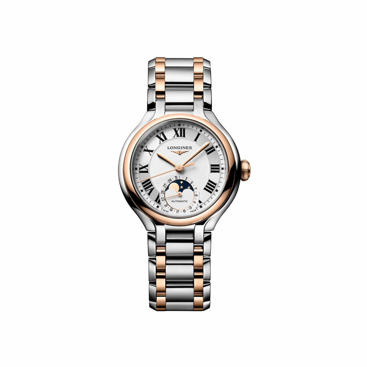 Montre Longines PrimaLuna Moonphase L8.126.5.71.7 vue 1