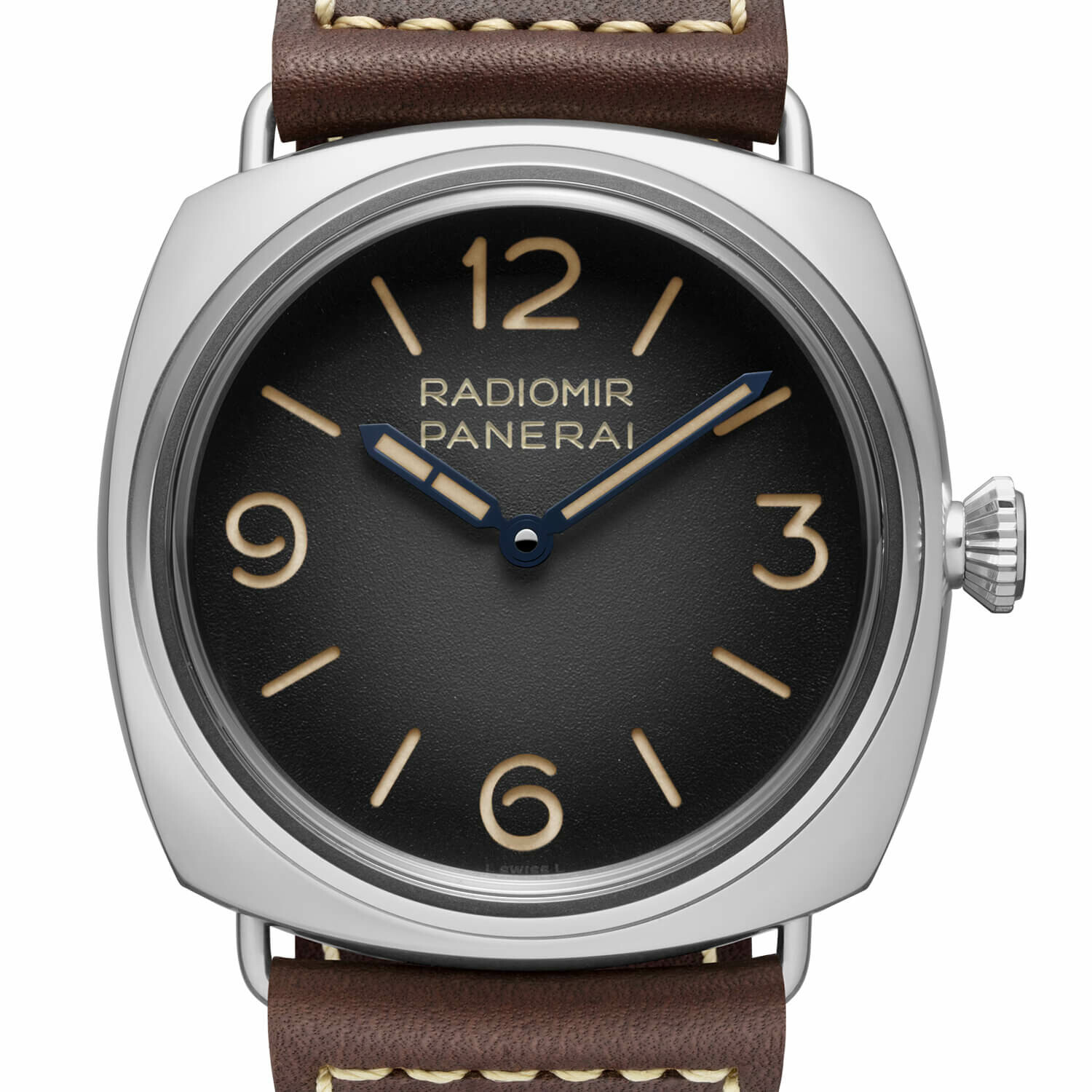 Boîtier coussin et anses fines d’une montre Panerai Radiomir
