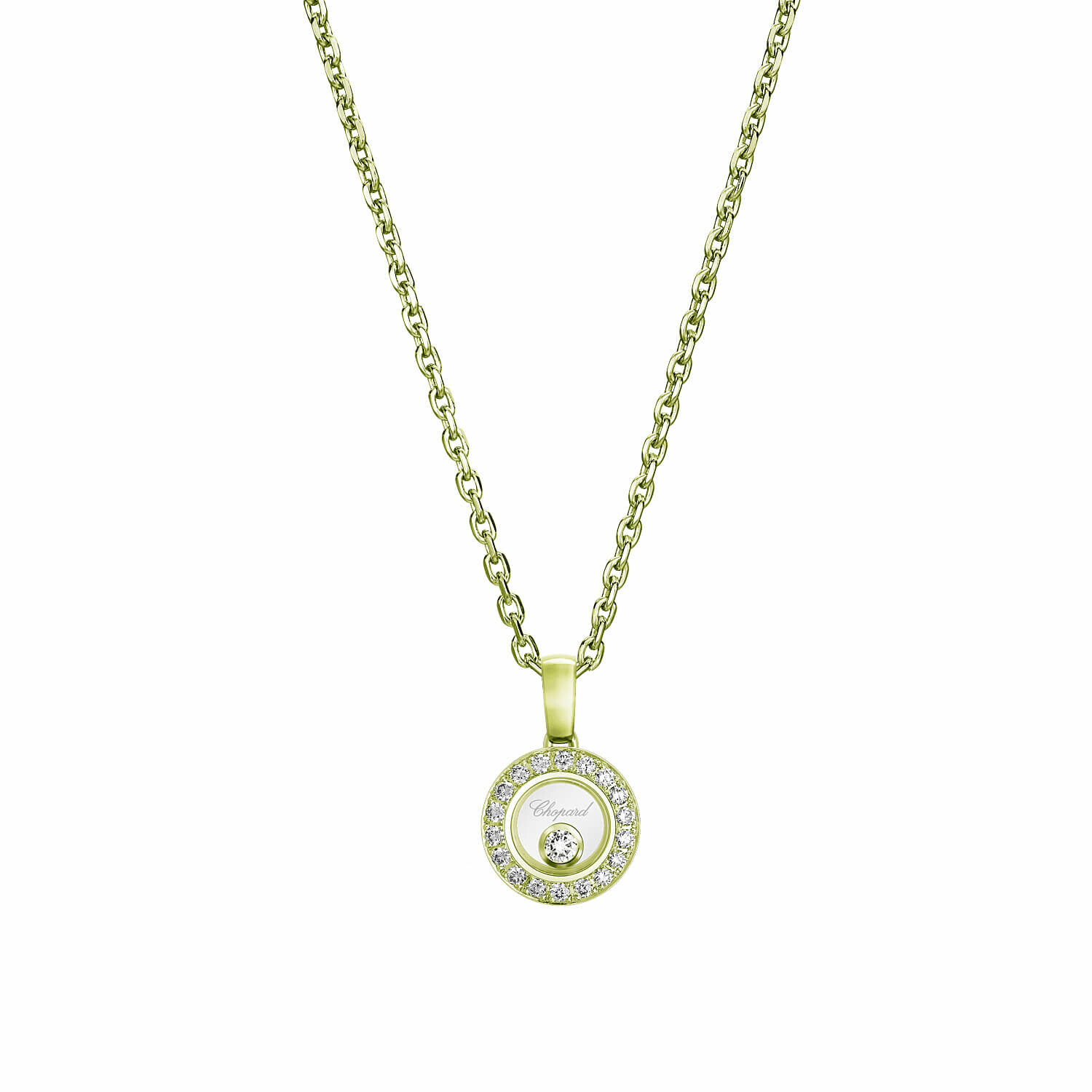 Pendentif Chopard Happy Diamonds Icons en or jaune et diamants vue 6