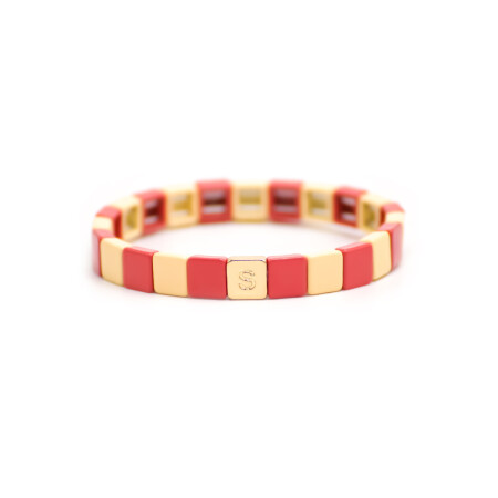 Bracelet Simone à Bordeaux Archi en métal émaillé rose