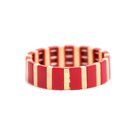 Bracelet Simone à Bordeaux Archi en métal émaillé rose