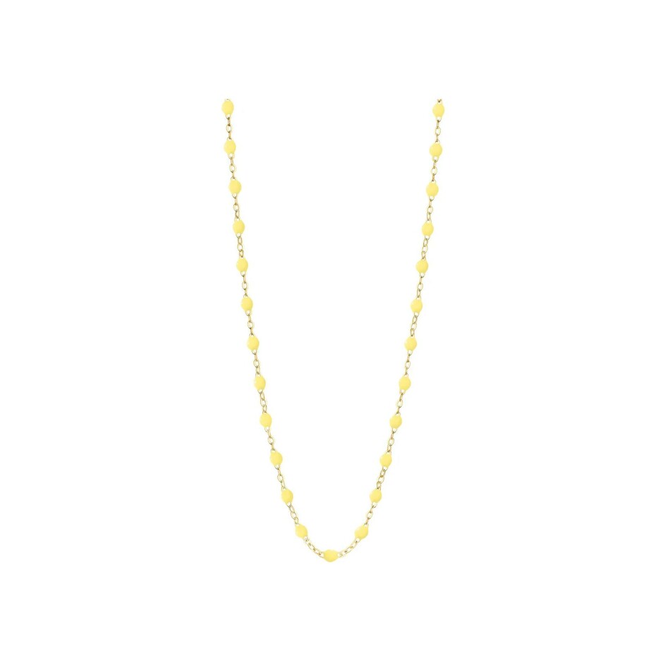 Collier Gigi Clozeau Classique en or jaune et résine mimosa, 42cm