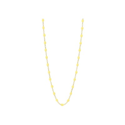 Gigi Clozeau necklace, yellow gold and mimosa resin, size 42cm