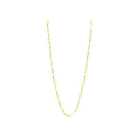 Collier Gigi Clozeau Classique en or jaune et résine mimosa, 42cm