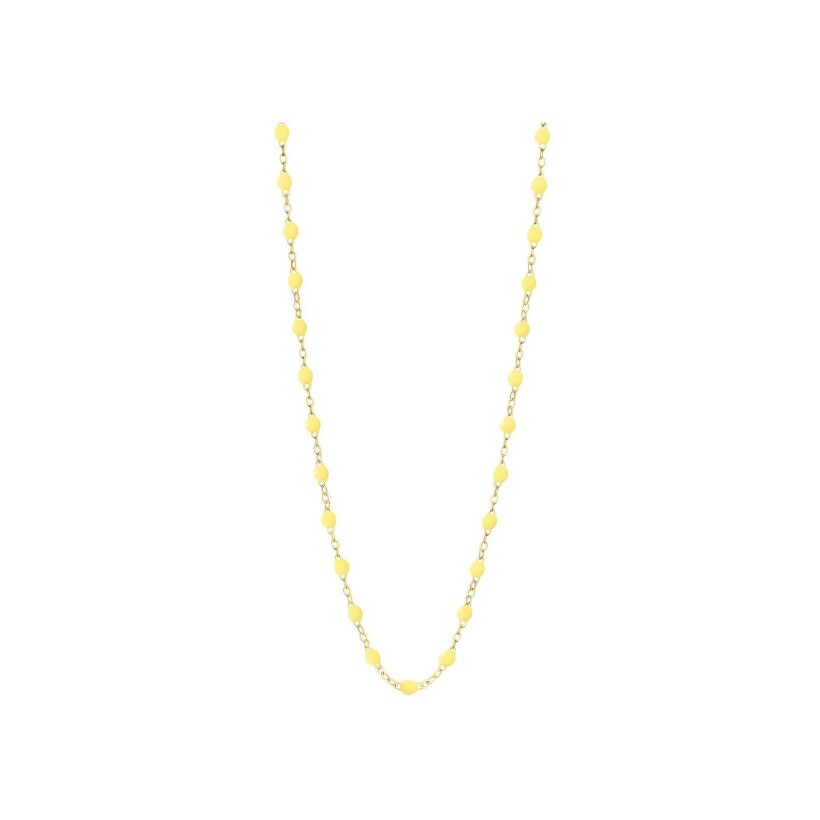 Gigi Clozeau necklace, yellow gold and mimosa resin, size 42cm