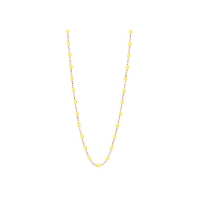 Collier Gigi Clozeau Classique en or rose et résine mimosa, 42cm