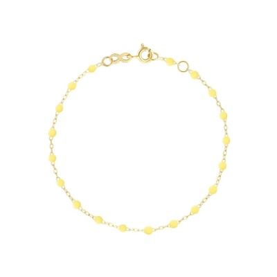 Bracelet Gigi Clozeau Classique en or jaune et résine mimosa, 17cm