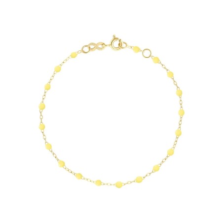 Bracelet Gigi Clozeau Classique en or jaune et résine mimosa, 17cm