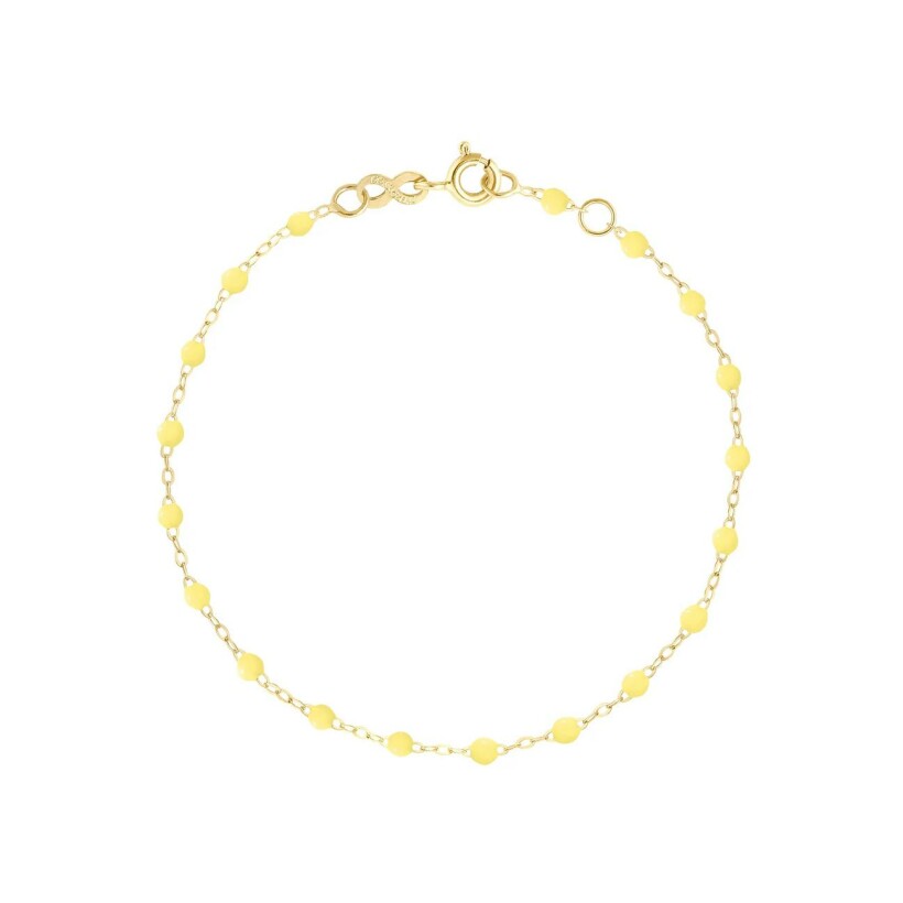 Gigi Clozeau bracelet, yellow gold and mimosa resin, size 17cm