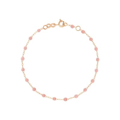 Bracelet cheville Gigi Clozeau Classique en or rose et résine blush, 24cm