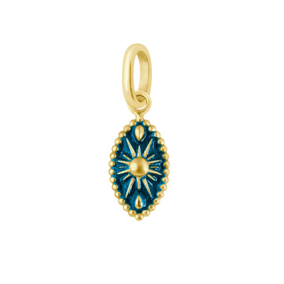 Pendentif Gigi Clozeau Karma en or jaune et résine jungle