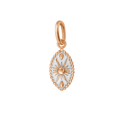 Pendentif Gigi Clozeau Karma en or rose et résine blanche