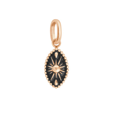 Pendentif Gigi Clozeau Karma en or rose et résine noir