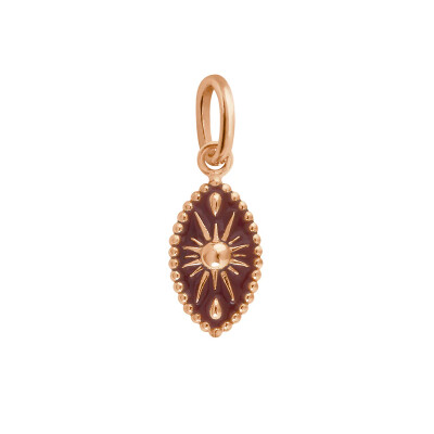 Pendentif Gigi Clozeau Karma en or rose et résine moka