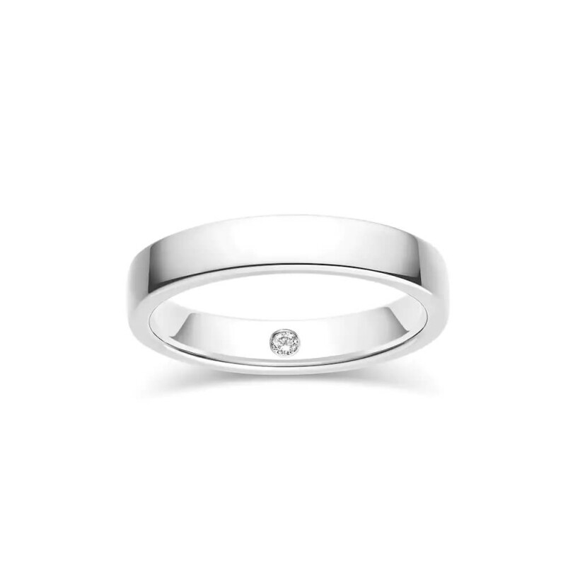 Chaumet Plume wedding ring, platinum, diamonds
