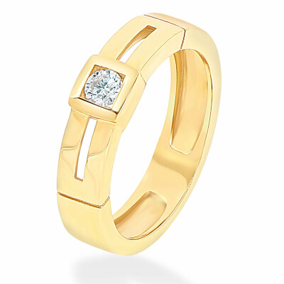 Bague Antonello Portofino "Grand et Carré" en or jaune et diamant