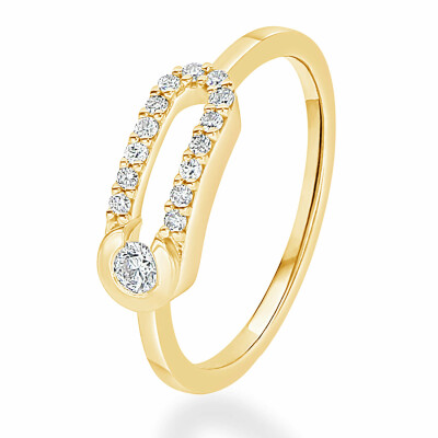 Bague Antonello Portofino "Petit et Rond" en or jaune et diamants