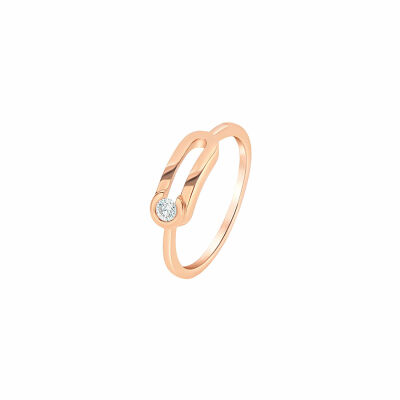 Bague Antonello Portofino "Petit et Rond" en or rose et diamant