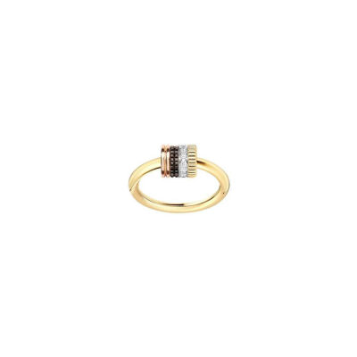 Bague Boucheron Quatre Classique en or jaune, rose, blanc et diamants
