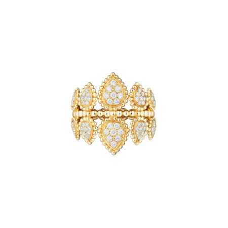 Bague Boucheron Serpent Bohème Multi-Motifs en or jaune et diamants