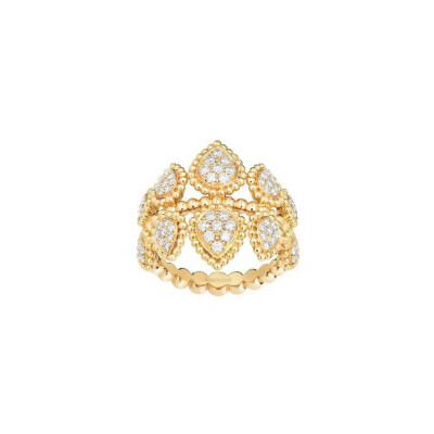 Bague Boucheron Serpent Bohème Multi-Motifs en or jaune et diamants