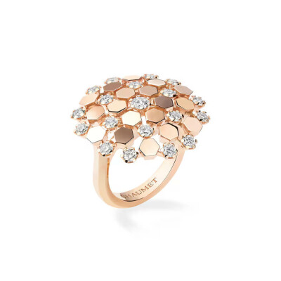 Bague Chaumet Bee de Chaumet en or rose et diamants